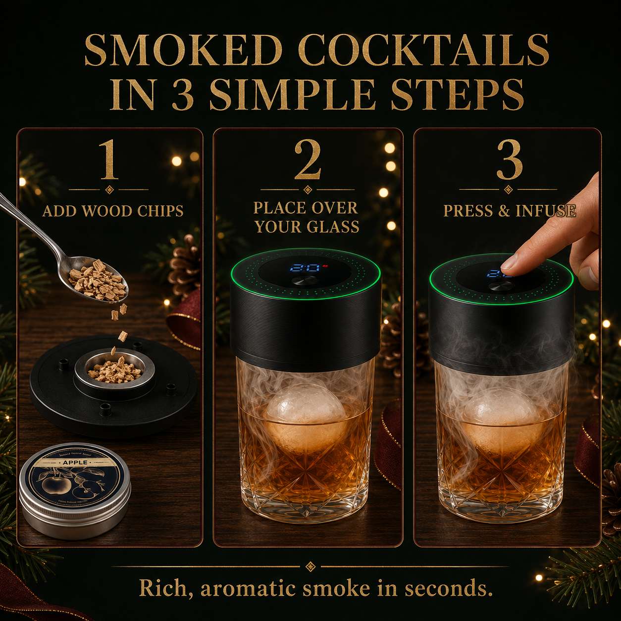 Ever & Wonder™ Electric Whiskey Smoker Kit