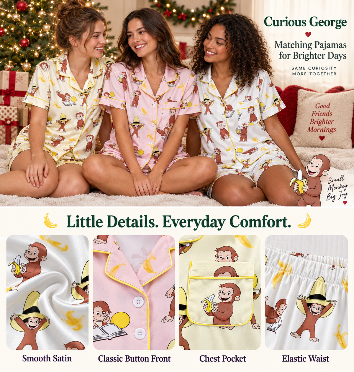 Ever & Wonder™ Curious George Pajama Set
