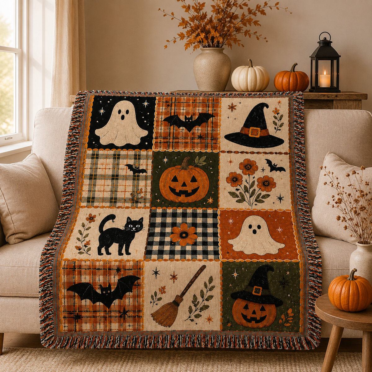 Ever & Wonder™ Haunted Harvest Woven Blanket
