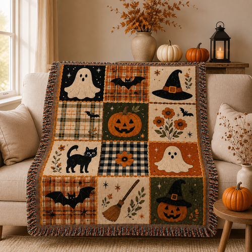 Ever & Wonder™ Haunted Harvest Woven Blanket