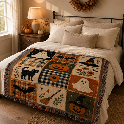 Ever & Wonder™ Haunted Harvest Woven Blanket
