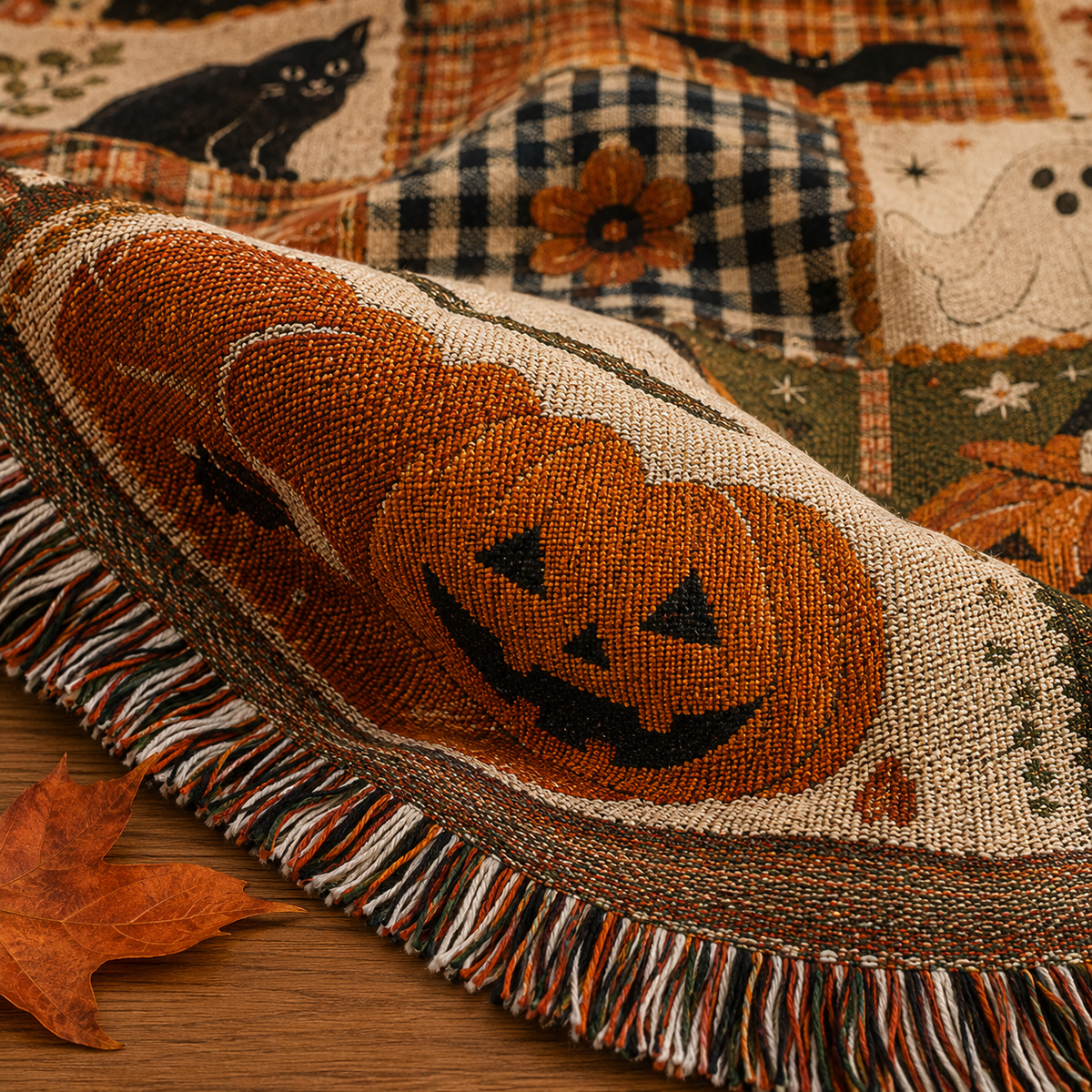 Ever & Wonder™ Haunted Harvest Woven Blanket